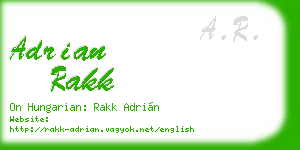 adrian rakk business card