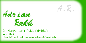 adrian rakk business card